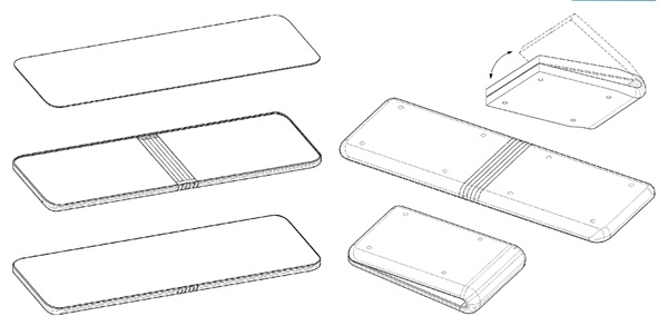 삼성전자가 특허출원한 접이식 폰의 다양한 모습(사진=렛츠고 디지털)