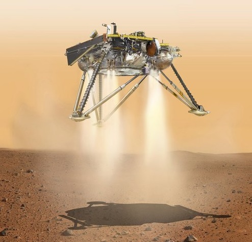 인사이트호의 화성착륙장면 상상도