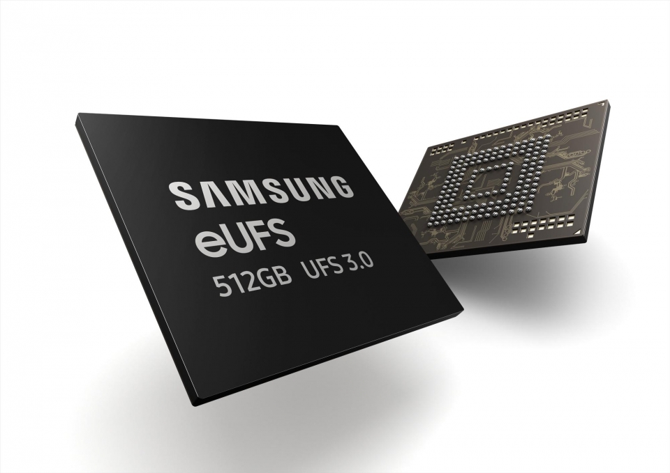 삼성전자가 세계 최초로 양산한 512GB eUFS 3.0 제품 이미지