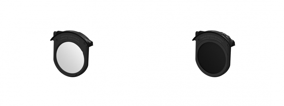 드롭 인 필터 마운트 어댑터 EF-EOS R 2종_원형 편광 필터 A(왼쪽), 가변 ND 필터 A(오른쪽)