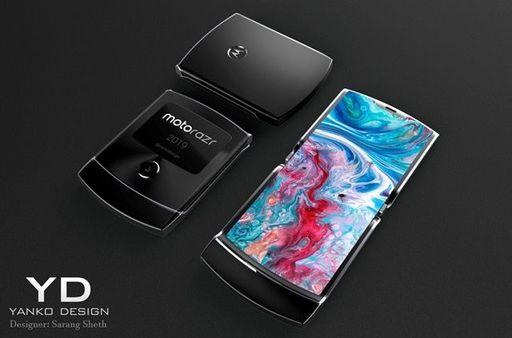 모토로라가 개발 중인 폴더블 스마트폰 ‘레이저 2019’ 렌더링 이미지. 얀코디자인
