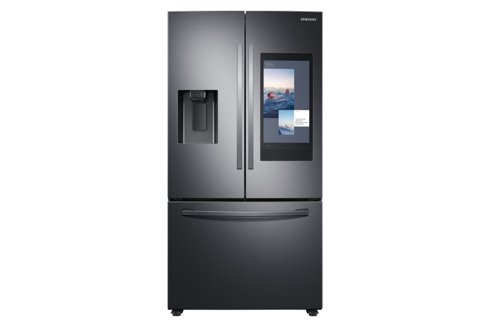 삼성전자가 CES 2020에서 5년 연속 CES 혁신상을 수상한 ‘패밀리허브’ 냉장고 신제품을 공개한다. 삼성 2020년형 패밀리허브 미국향 제품(모델명: RF27T5501SG)