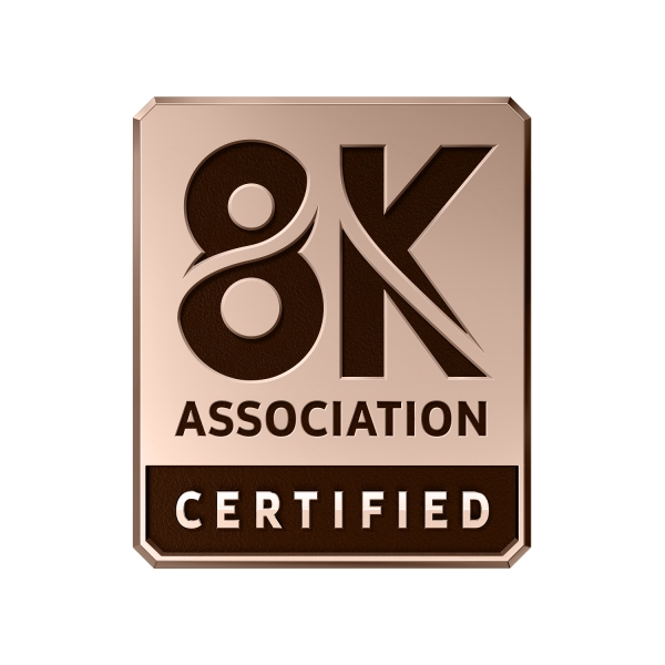 8K 협회(8K Association)가 인증한 8K 제품에 부여하는 8K 인증 로고