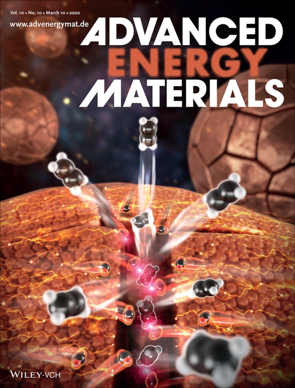 에너지 분야 국제 학술지 ‘어드밴스드 에너지 머티리얼즈 (Advanced Energy Materials)’ 3월 10일자 표지