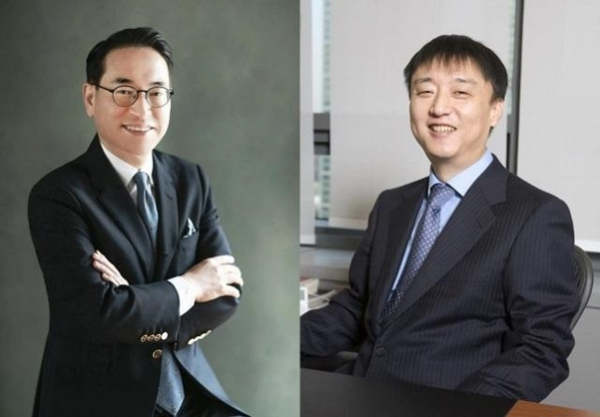 홍원표 삼성SDS 대표(왼쪽)와 이준호 NHN 회장